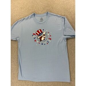 Buc-ees Sweet Land Of Liberty Short Sleeve Crew Tee Shirt (Men's Large) Blue